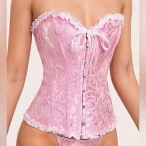 NWOT - Deluxe Sweetheart Corset in Pink - Size XXL